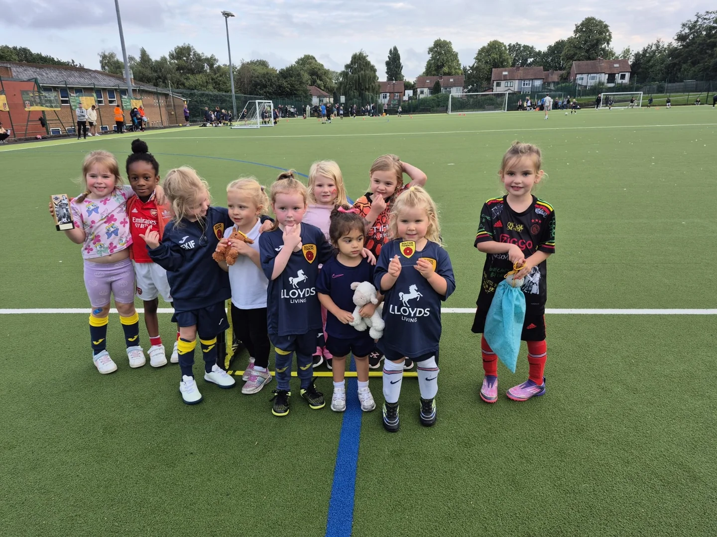 Bolton Town Girls Tots Academy squad