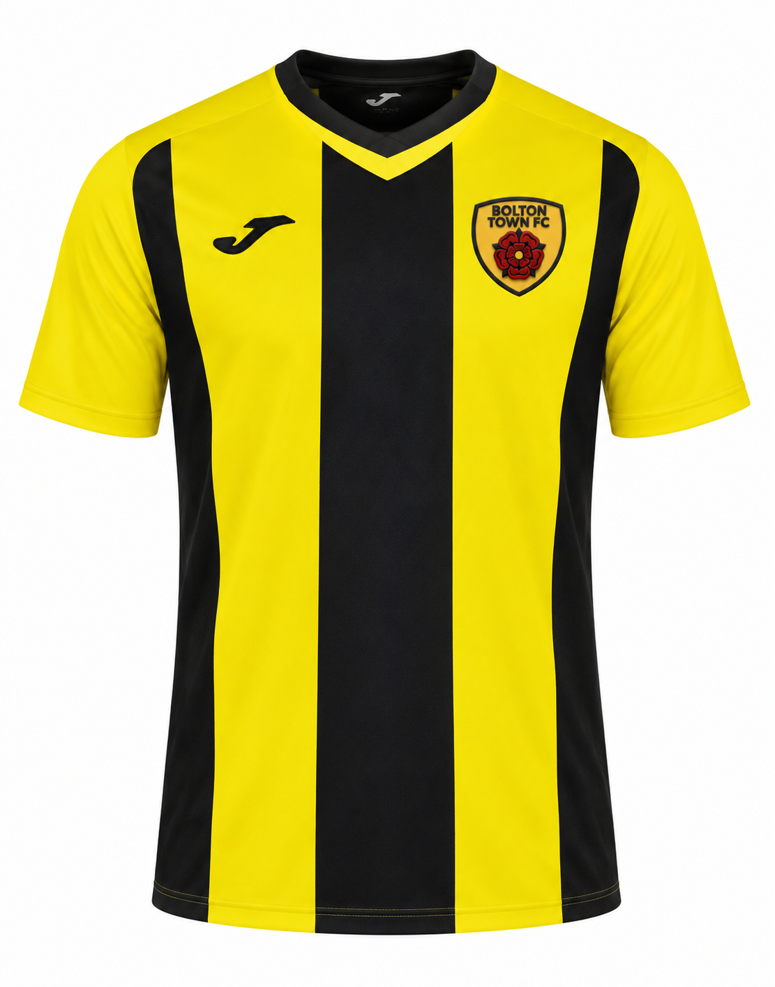 Yellow and black vertically striped shirt