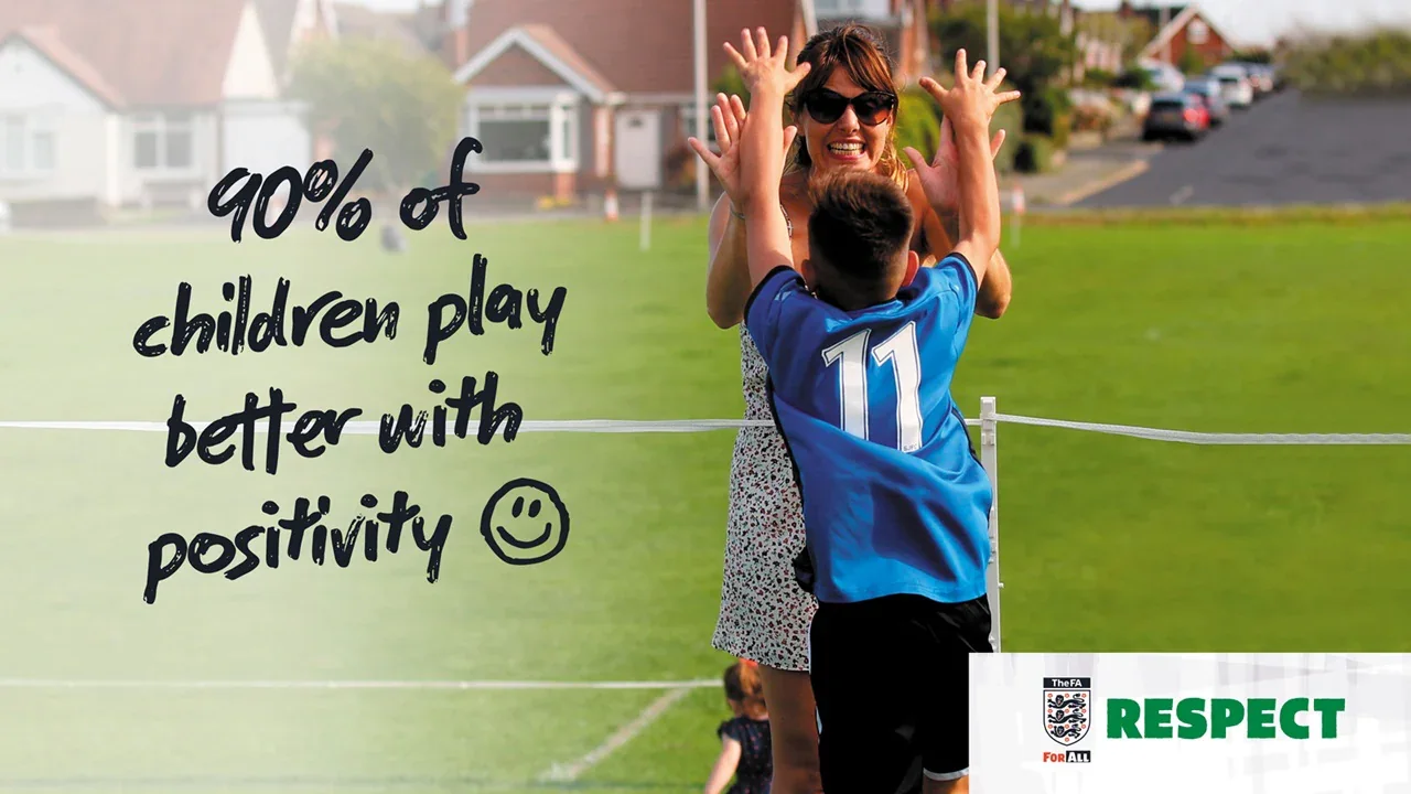 Respect campaign image encouraging positive support from spectators