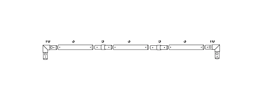 Official Samba 12 x 6 Trainer Goal assembly diagram - step 2