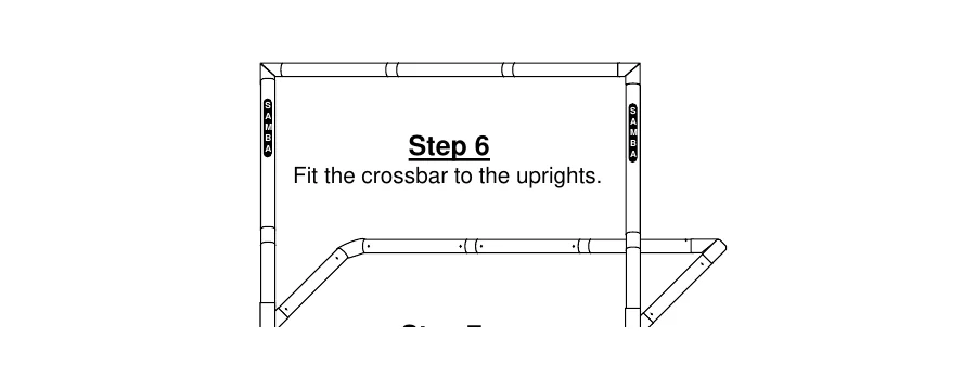 Official Samba 12 x 6 Trainer Goal assembly diagram - step 6
